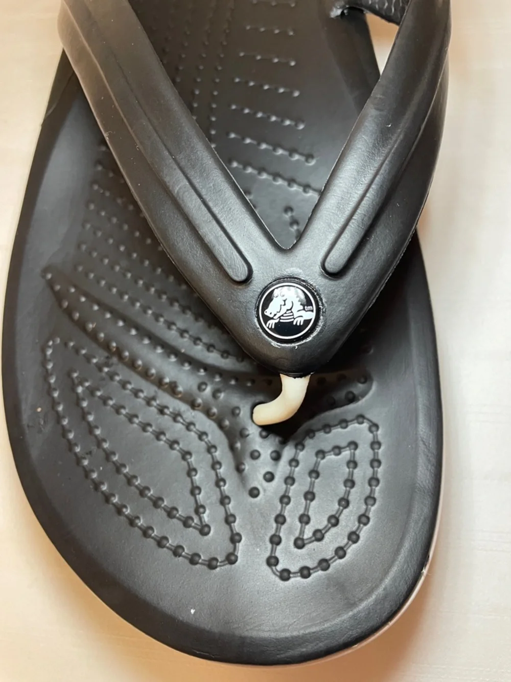 Crocs Crocband Flip Flop black flat beach casual sandals women’s size 10 - Picture 8 of 11